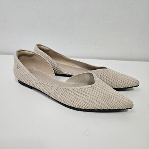 Vivaia Melia Pointed Toe D'Orsay  flats Sz 9 US / 40 EUR Cream